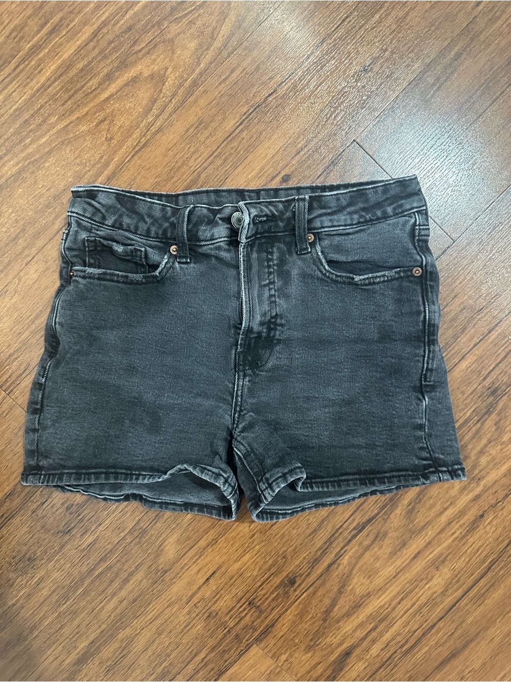 Old Navy Black Washed Denim Shorts